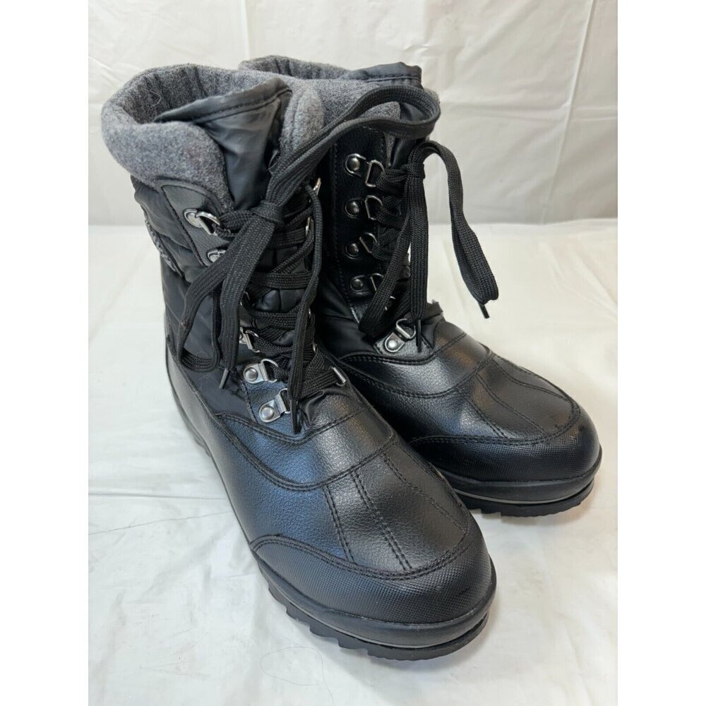 Tara M McKinley Black Snow Boots Size 8 M
